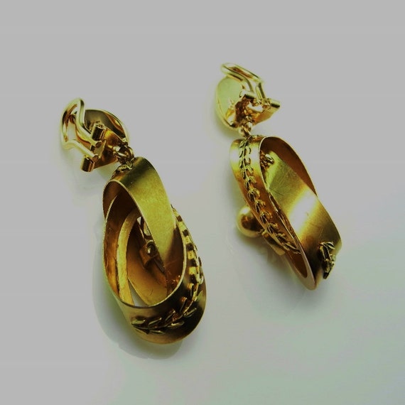 Antique Victorian Gold Drop Earrings 19th Century… - image 5