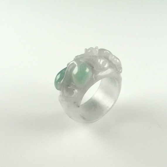 Antique Jadeite Saddle Ring Jadeite Ring Antique J