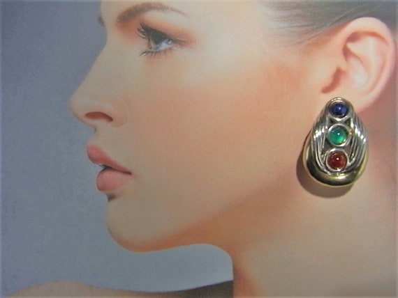 Cabochon Earrings Lapis Earrings Chrysoprase Earri