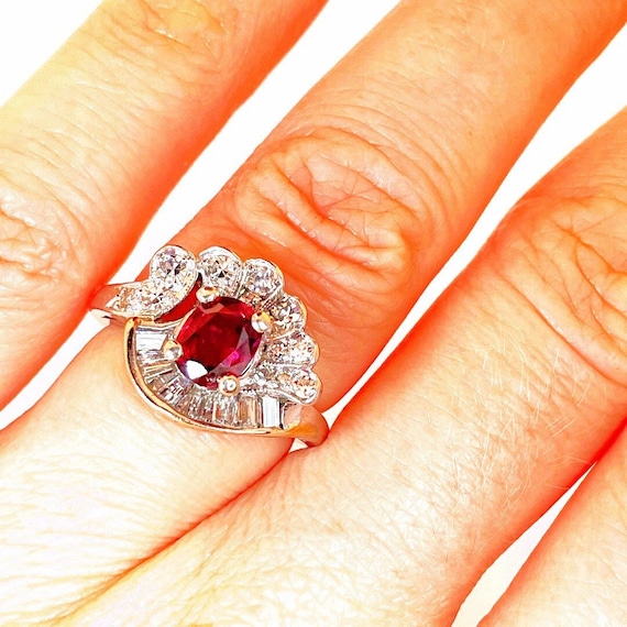 Antique Date 1916 Ruby & Diamond Trilogy Ring – Fetheray