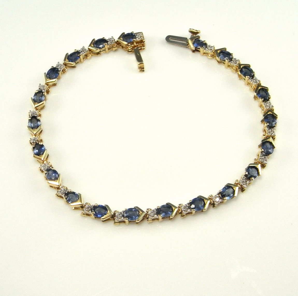 Genuine Sapphire Bracelet, September Birthstone /handmade Jewelry/ Sapphire  Jewelry, Bracelets for Women, Gold Chain Bracelet, Blue Sapphire - Etsy