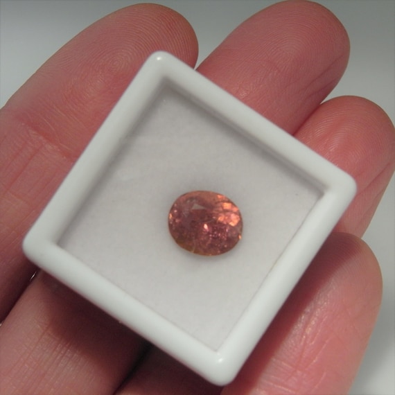 Peach Tourmaline Ring Stone Loose Natural Gems Peach Pink Natural