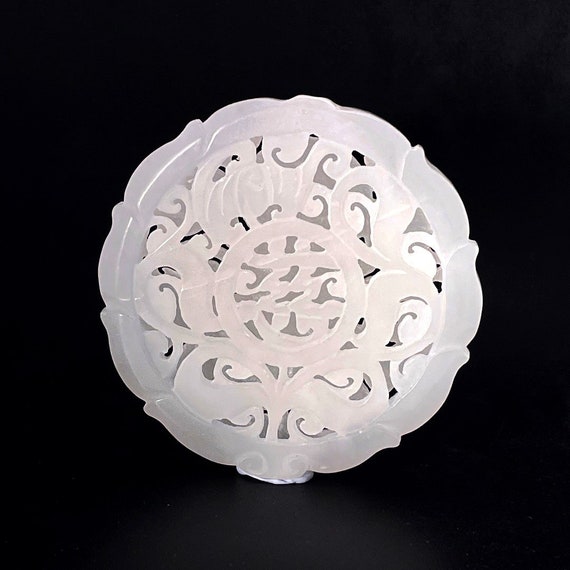 Chinese Antique White Jade Pendant Qing Dynasty G… - image 6