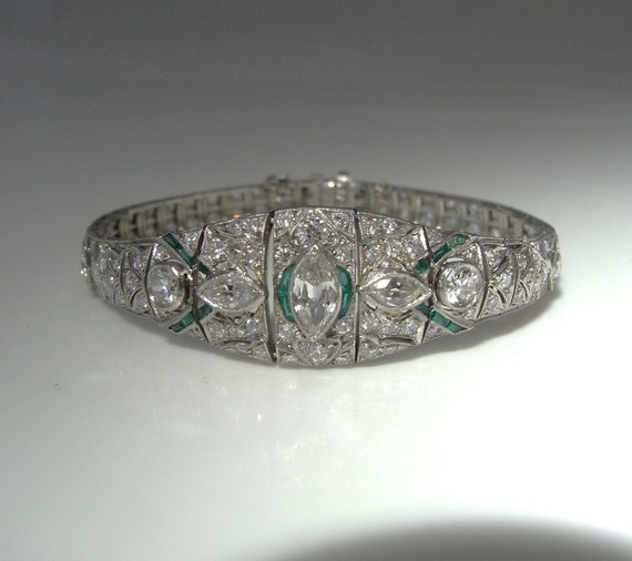 Vintage Art Deco Diamond Bracelet | Vintage Art Deco Jewelry – Trumpet &  Horn