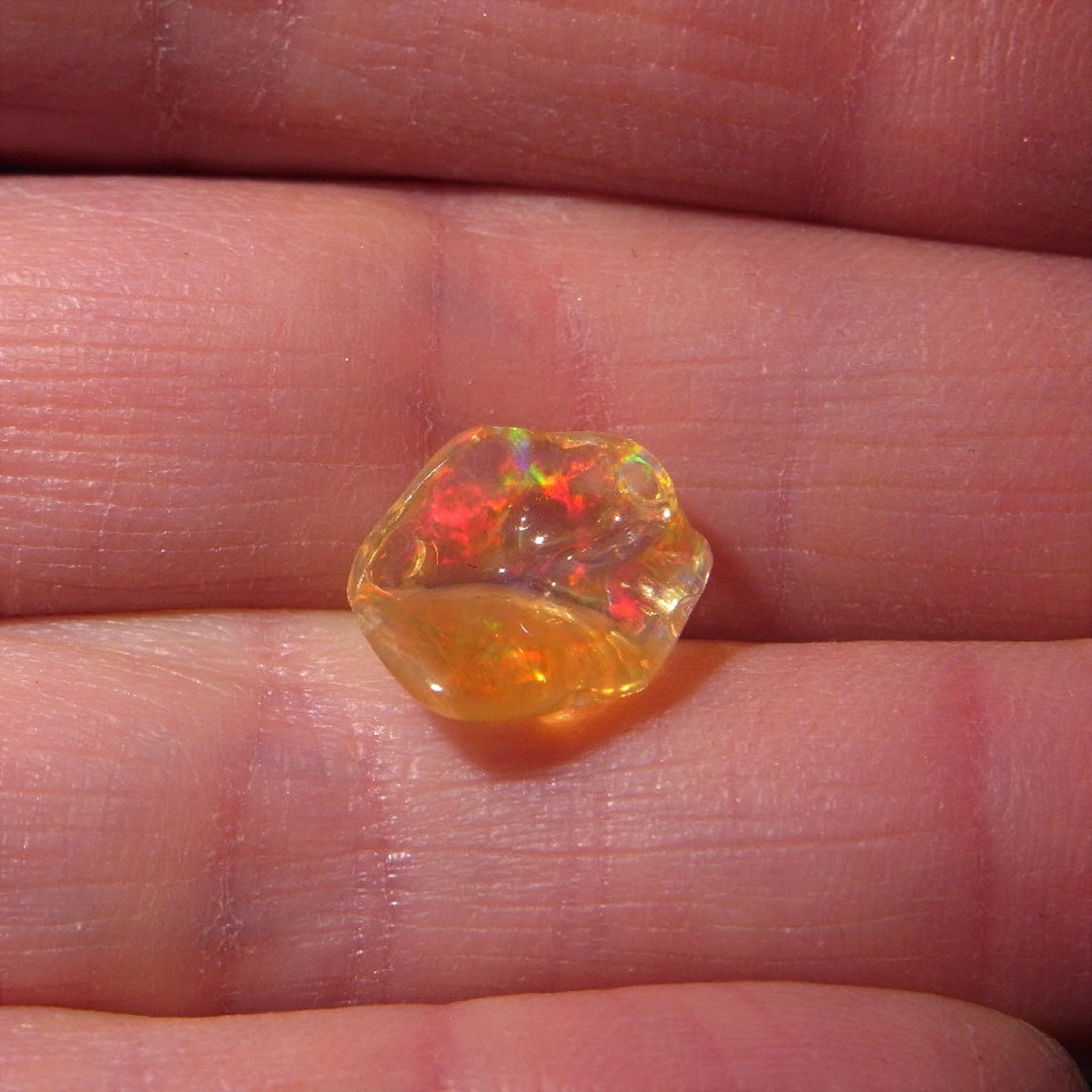 Fire Opal Cab Mexican Opal Precious Fire Opal Fiery Rainbow Etsy