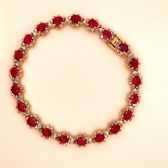 Natural ruby tennis bracelet sale