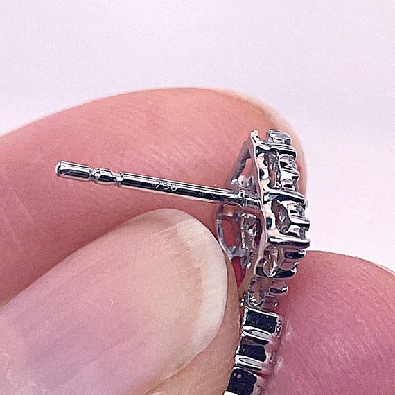 Unheated Ruby Earrings Vivid Red Ruby Diamond Dro… - image 6