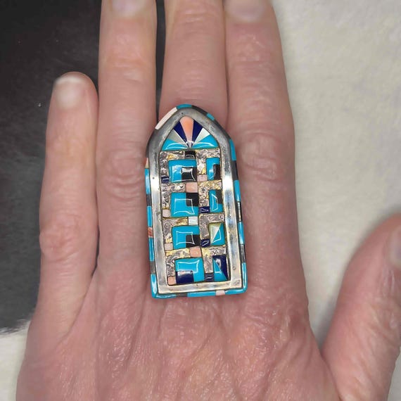 Native American Indian Ring Statement Ring Unisex… - image 12