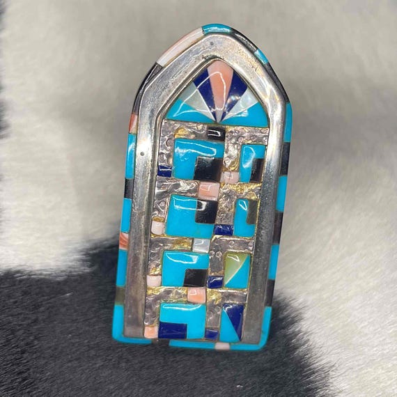 Native American Indian Ring Statement Ring Unisex… - image 2