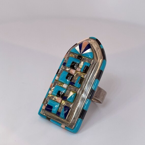 Native American Indian Ring Statement Ring Unisex… - image 5