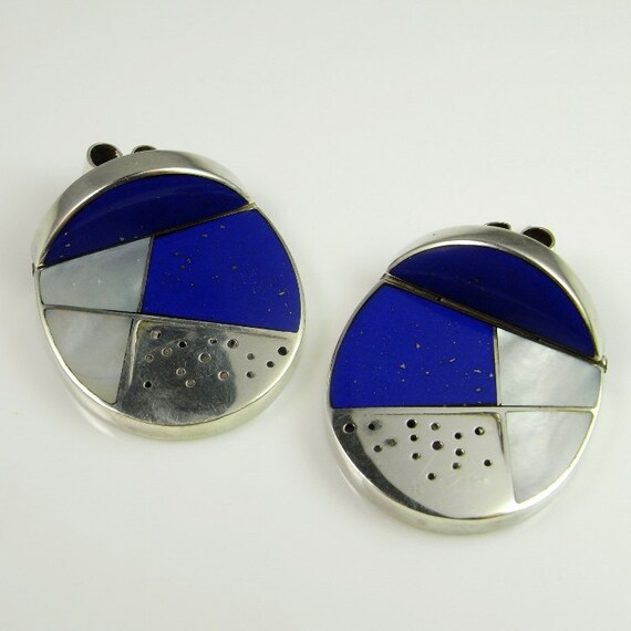 Statement Earrings 80s earrings 80s jewelry Geometric Earrings Minimalist Earrings Modernist Earrings Artisan Earrings Artisan Jewelry