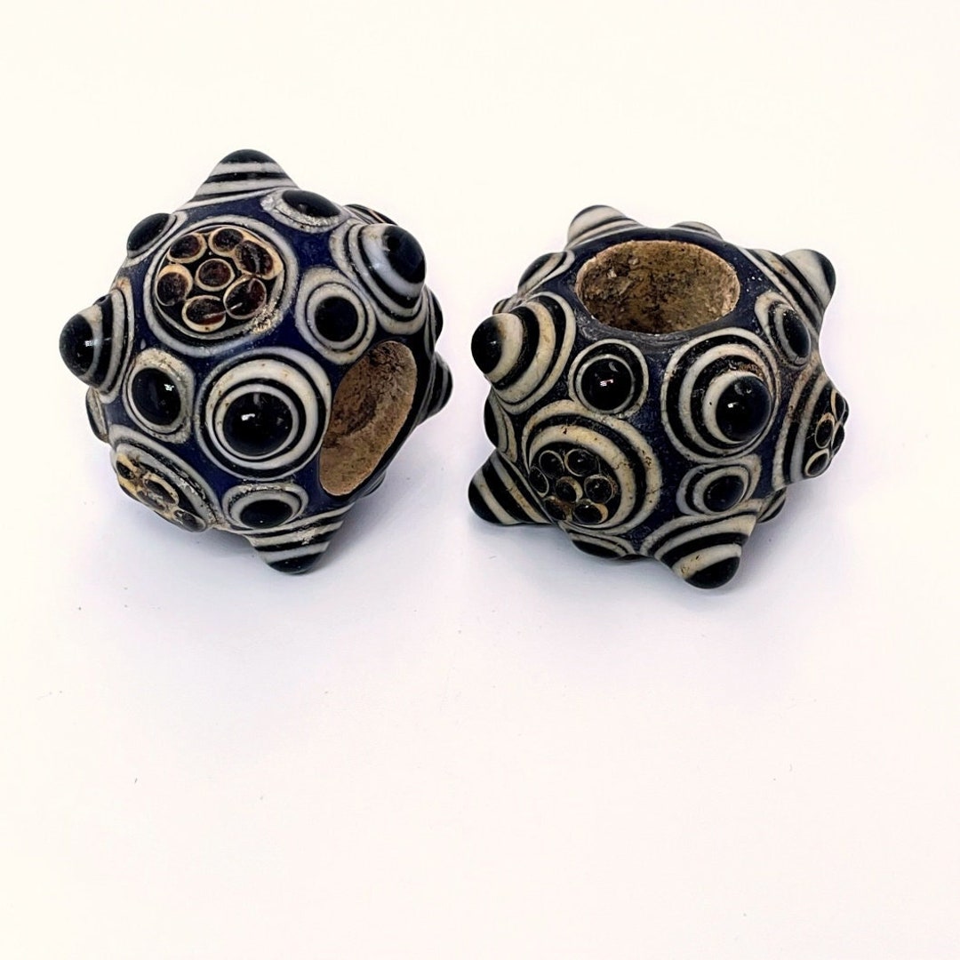 □Han dynasty glass beads 中国前漢（紀元前206年 8年）☆古代中国2000