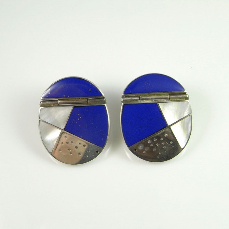 Statement Earrings 80s earrings 80s jewelry Geometric Earrings Minimalist Earrings Modernist Earrings Artisan Earrings Artisan Jewelry