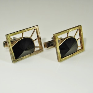 Vintage Silver Cufflinks Geometric Cuff Links with Box Unisex Gifts Cufflinks