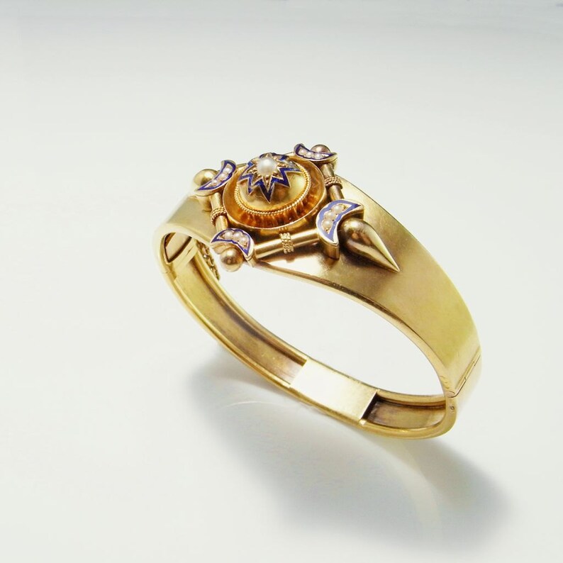 Etruscan Revival Jewelry Victorian Bangle Victorian Gold Etsy