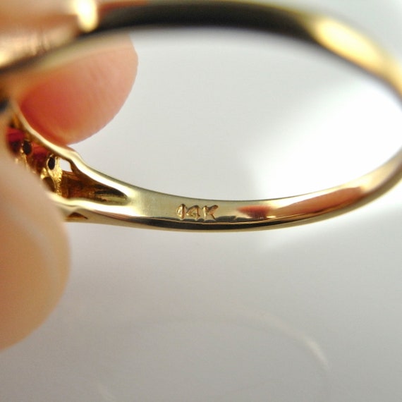 Unheated Burmese Ruby Ring 14K Gold Red Burmese R… - image 9