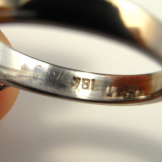 Unheated Deep Red Ruby Cluster Ring 18K White Gol… - image 10