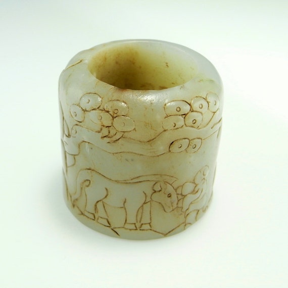 Jade Thumb Ring Qing Dynasty Nephrite