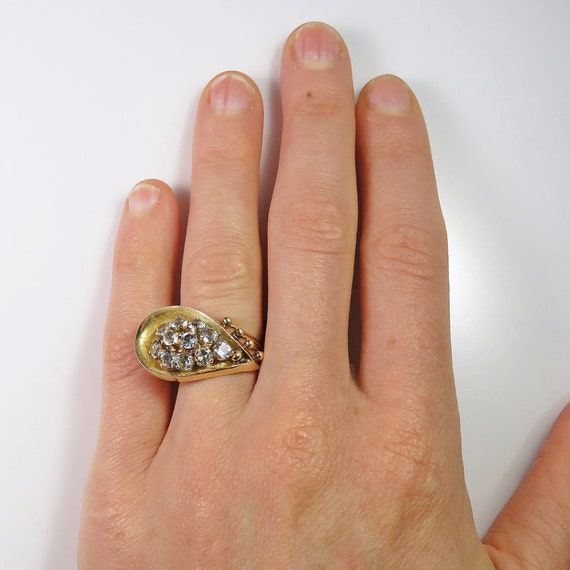 Aquamarine Ring 14K Gold 1950s Engagement Ring Col
