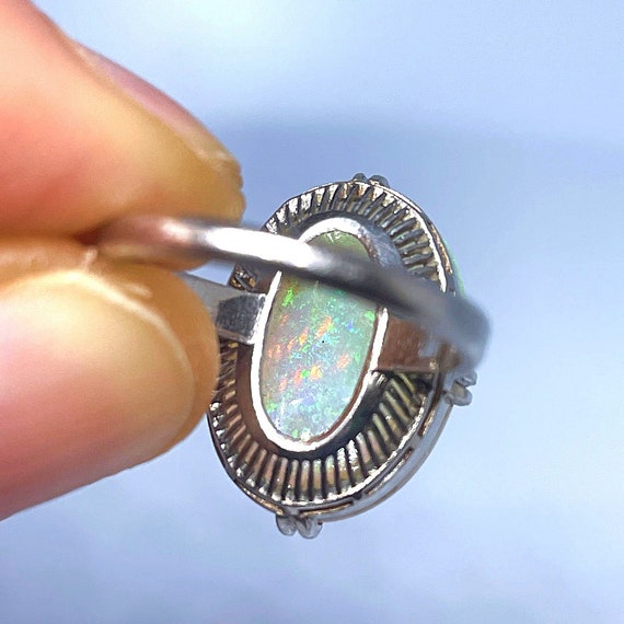 Australian Crystal Opal Ring Natural Crystal Opal… - image 9