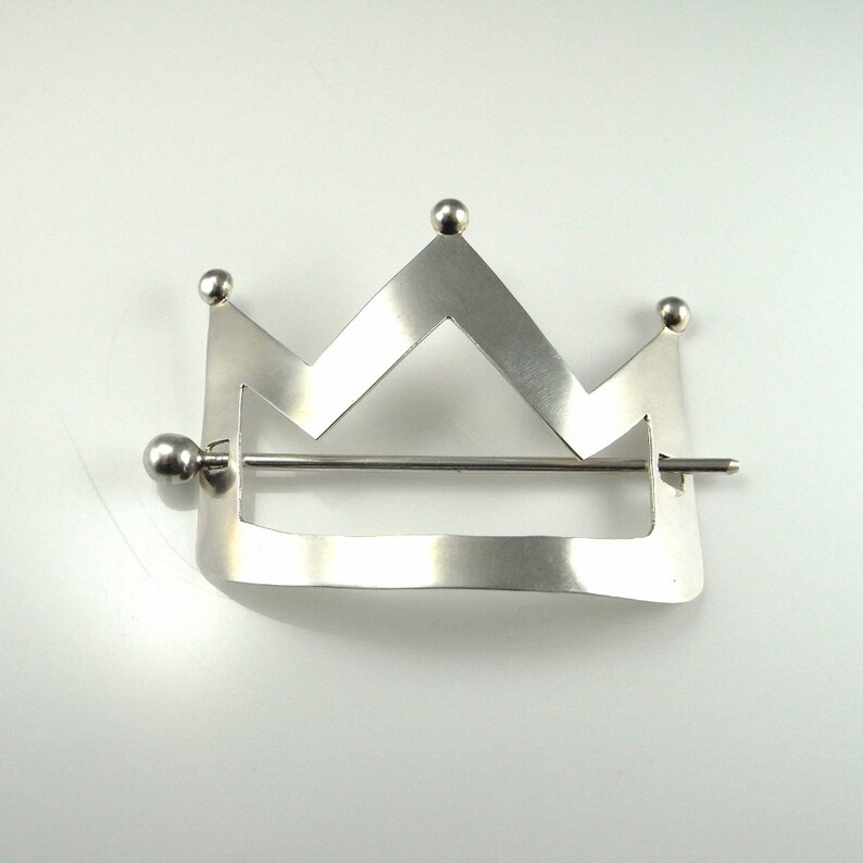 CROWN TIARA Sterling Silver Barrette Hair Clip Artisan Hair Clip 925 Sterling Hair Accessories Wedding Hair Clip Accessory Fascinator Unique