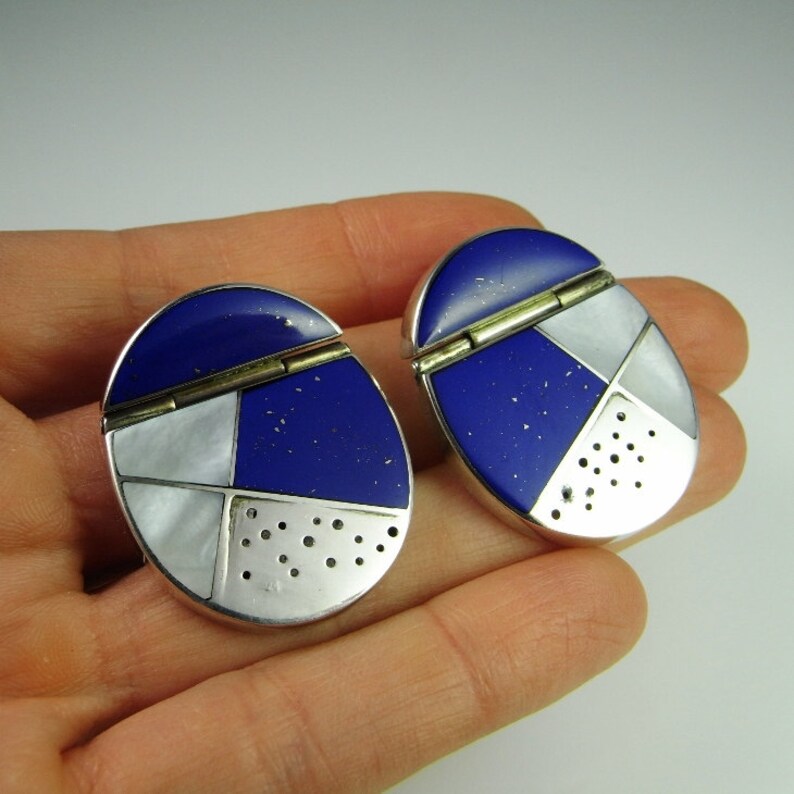 Statement Earrings 80s earrings 80s jewelry Geometric Earrings Minimalist Earrings Modernist Earrings Artisan Earrings Artisan Jewelry
