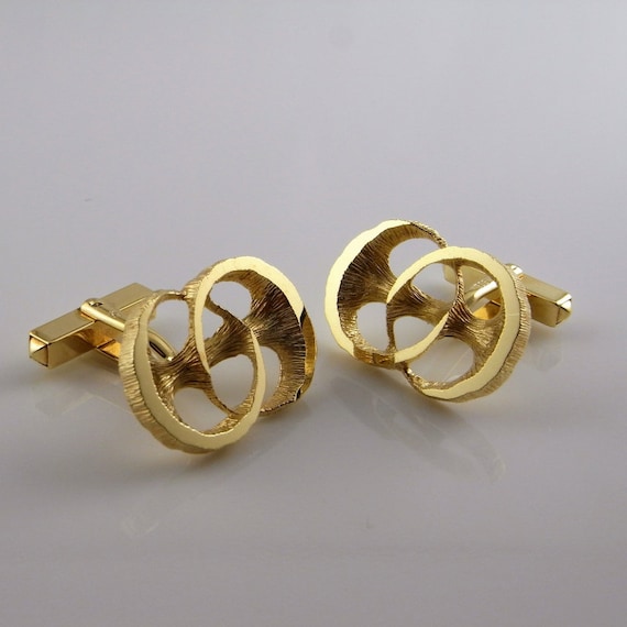 Gold Cufflinks Unique Mens Jewelry Mens Cuff Links