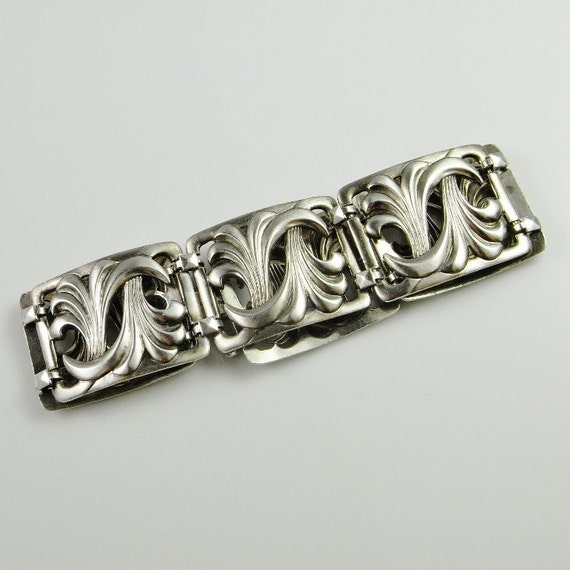 Art Deco Silver Bracelet Art Deco Jewelry German … - image 2