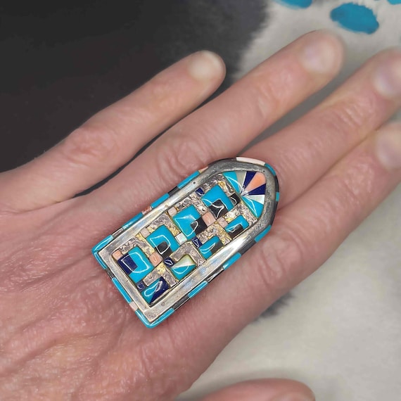 Native American Indian Ring Statement Ring Unisex… - image 11
