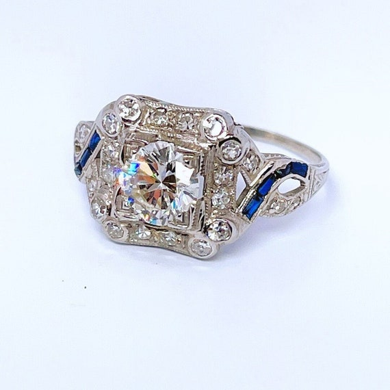 Art Deco Diamond Ring 1920s Engagement Ring Art Deco Engagement
