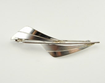 Modernist Silver Brooch Pin Modernist Jewelry Vintage Silver Brooch Designer Jewelry 1950s Brooch Abstract 1950s Jewelry Geometric Jewelry