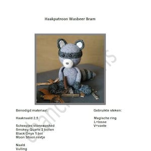 crochet pattern raccoon blackberry
