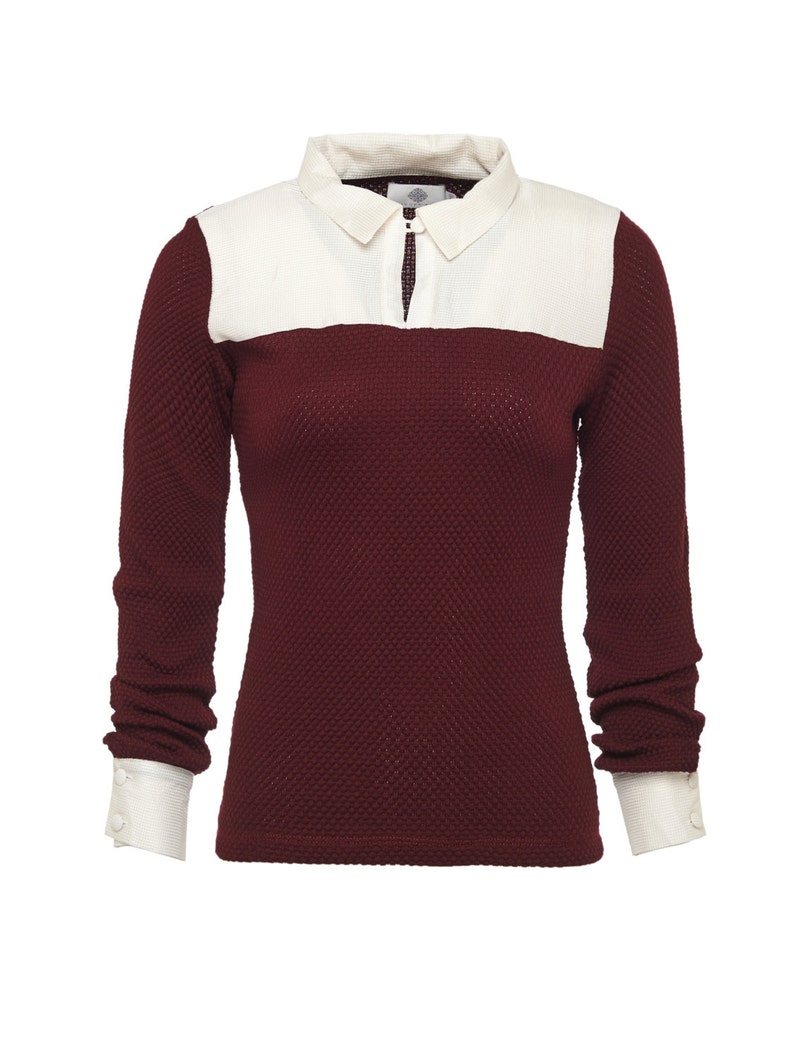 camisa bordo mujer
