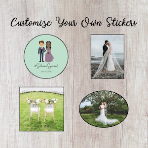 Wedding Stickers 50 Pack — Custom Personalized Wedding Decor — Party Favor Label
