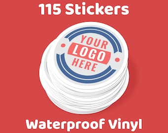 115 Custom Sticker - Personalized Vinyl Glossy Stickers With Your Full Color Image - Personalized Business Decals