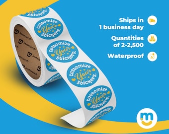 Custom Roll Labels, Personalized Product Labels, Custom Stickers for Business Logo, Business Branding Labels, Packaging Labels