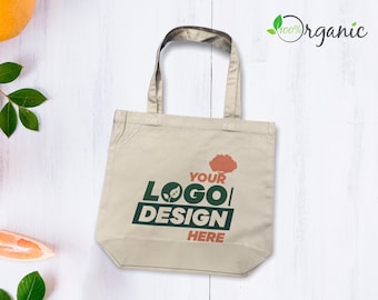 Custom Tote Bag — Eco Friendly Organic Cotton — Personalized Gifts With Your Picture, Design — Reusable