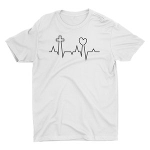 Lifeline EKG Love Heart Cross Jesus T Shirt Christian - Etsy