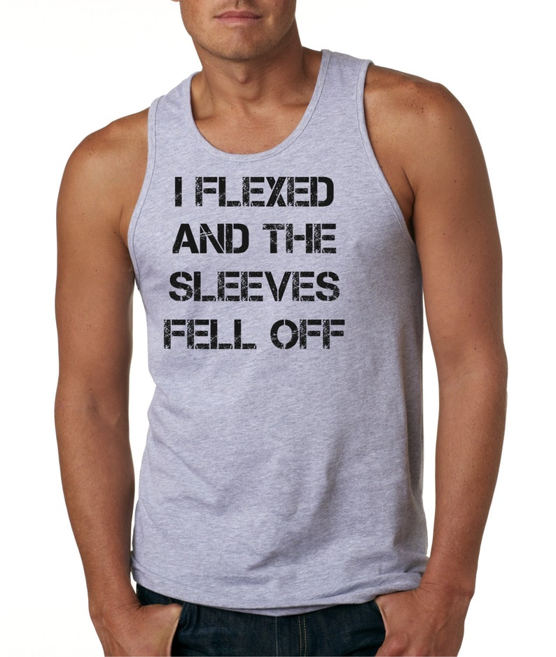 I Flexed and the Sleeves Fell off Funny Tank Top Gym Workout - Etsy