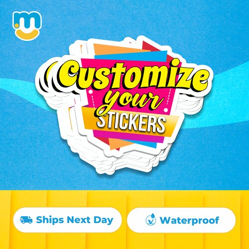 Stickers personnalisés, Stickers personnalisés en vinyle brillant, Stickers polychromes avec nom personnalisé, Stickers cadeaux, différentes formes et formes découpées
