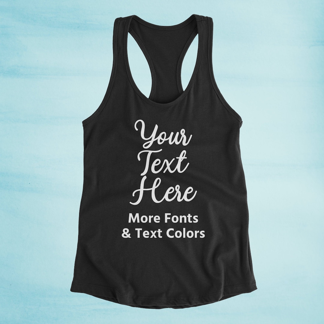 Customized Tank Tops for Juniors Personalized Custom Text Etsy