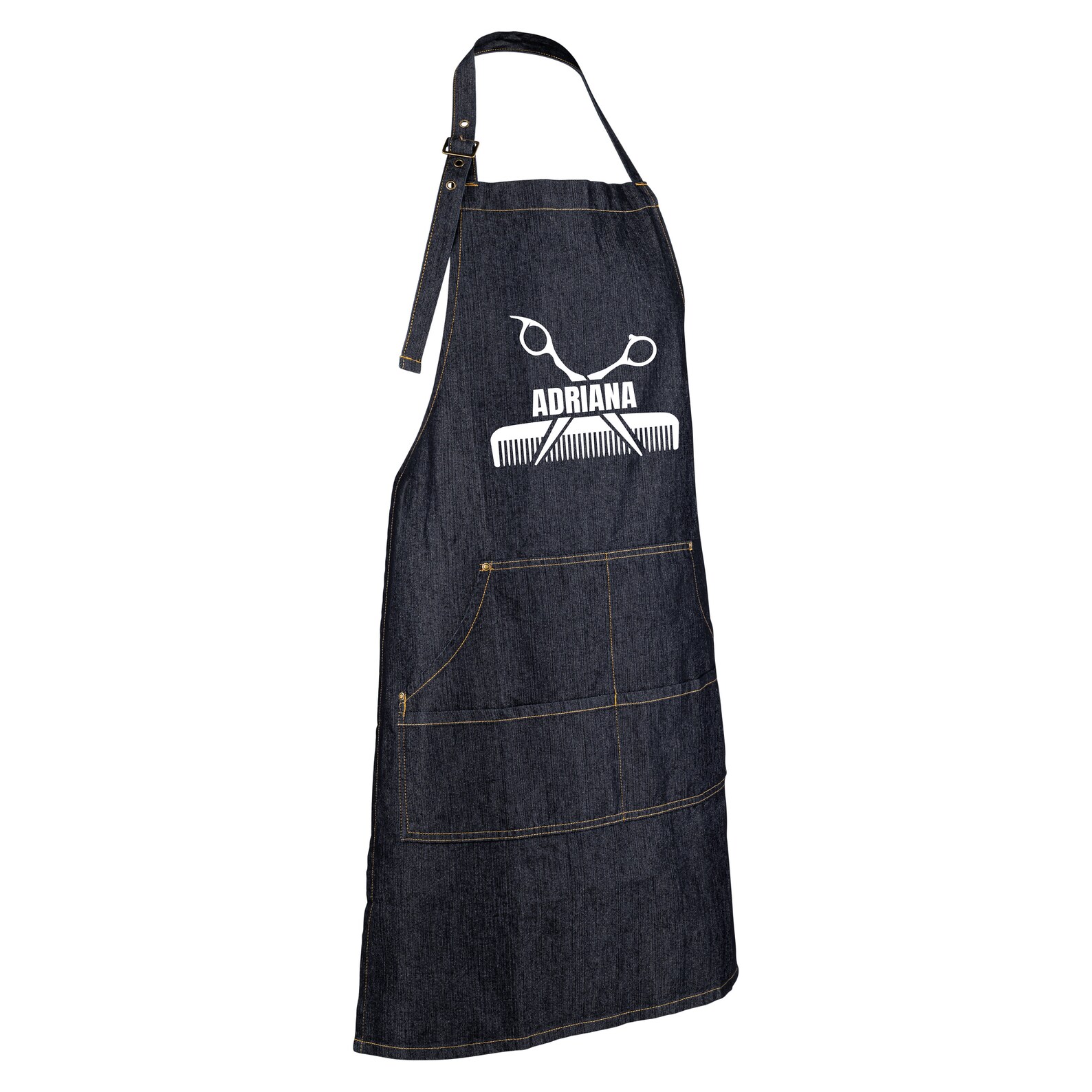 Hair Stylist Apron Custom Denim Hairdresser Aprons With Etsy