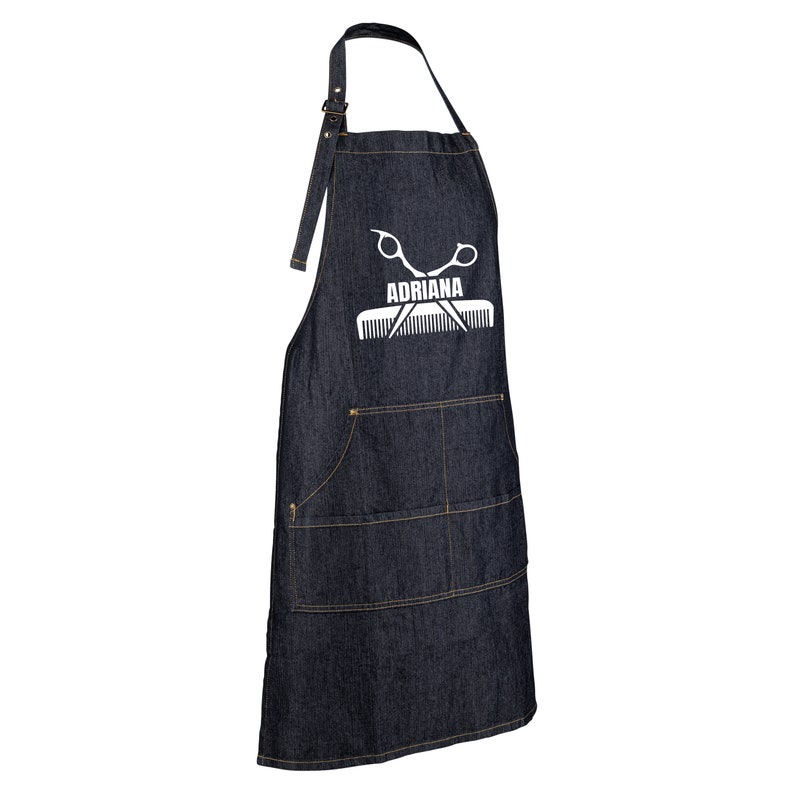 Hair Stylist Apron Custom Denim Hairdresser Aprons With Etsy