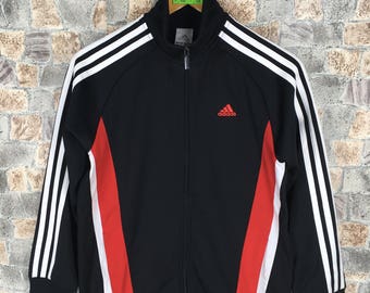 red and black adidas jacket womens