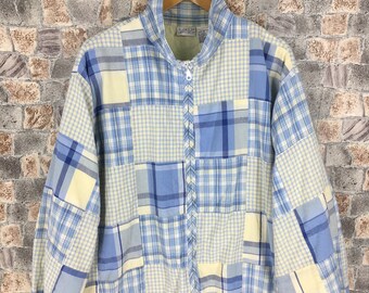 kapital punk rock plaid patched denim