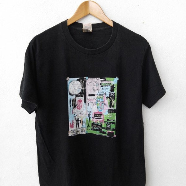 Jean Michel BASQUIAT New York Pop Art Graffiti Street Andy Warhol Designer T shirt Size M