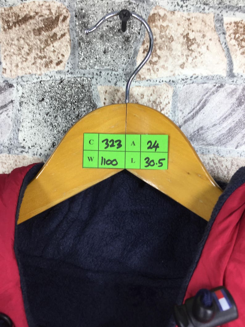 TOMMY HILFIGER Hoodie Jacket Medium Vintage 90s Tommy Jeans Big Logo Tommy Colorblock Parka Hoodie Reversible Jacket Sailing Gear Size M