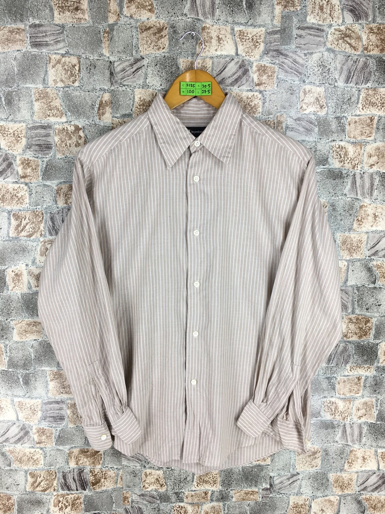 ISSEY MIYAKE Mens Stripes Shirt Large Miyake Design Studio Japan Yohji Yamamoto Issey Buttondown Stripes Im Product Shirt Size L ISSEY MIYAKE Mens Stripes Shirt Large Miyake Design Studio Japan Yohji Yamamoto Issey Buttondown Stripes Im Product Shirt Size L