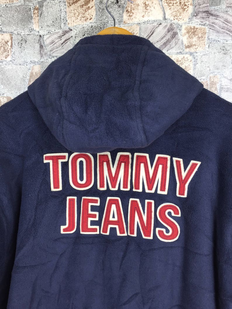 TOMMY HILFIGER Hoodie Jacket Medium Vintage 90s Tommy Jeans Big Logo Tommy Colorblock Parka Hoodie Reversible Jacket Sailing Gear Size M