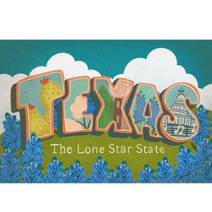 PRINTED POSTCARD - Texas - 1 CT